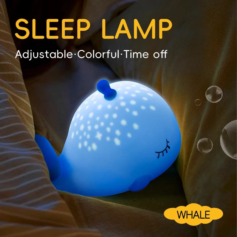 Nuova lampada da comodino creativa in silicone con cielo stellato, ricaricabile tramite USB, luce soffusa per la protezione degli occhi, regalo perfetto per la camera da letto.