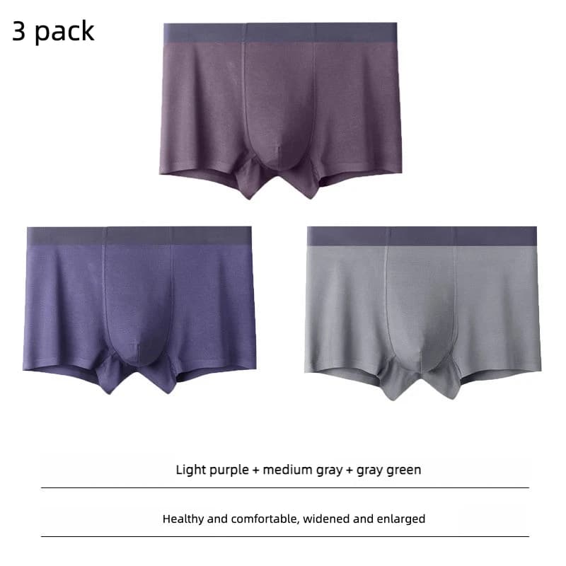 3Pcs Men Modal Boxer Briefs Thin Soft Breathable Underwear Plus Size L‑6XL For 45‑130KG Male Homme Panties Comfort Underpants