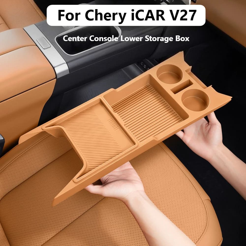Organizer per Vano Portaoggetti Sotto Console per Chery iCAR V27 2026, Vassoio Nascosto, Accessori Interni