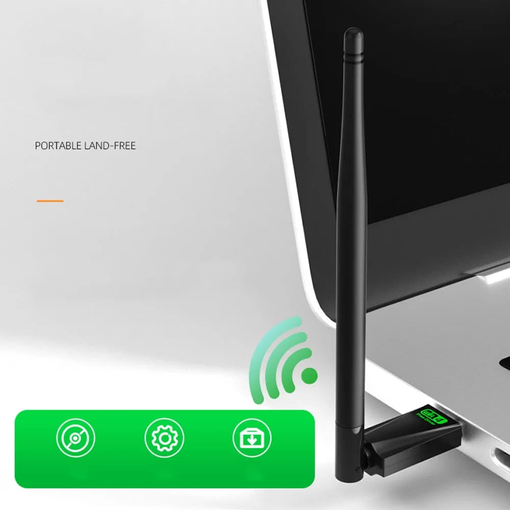 ZLHRF-W21 Antenna WIFI USB per antenne di rete wireless per PC Adattatore amplificatore di ricezione IPTV da 2,4 GHz 20 dBi