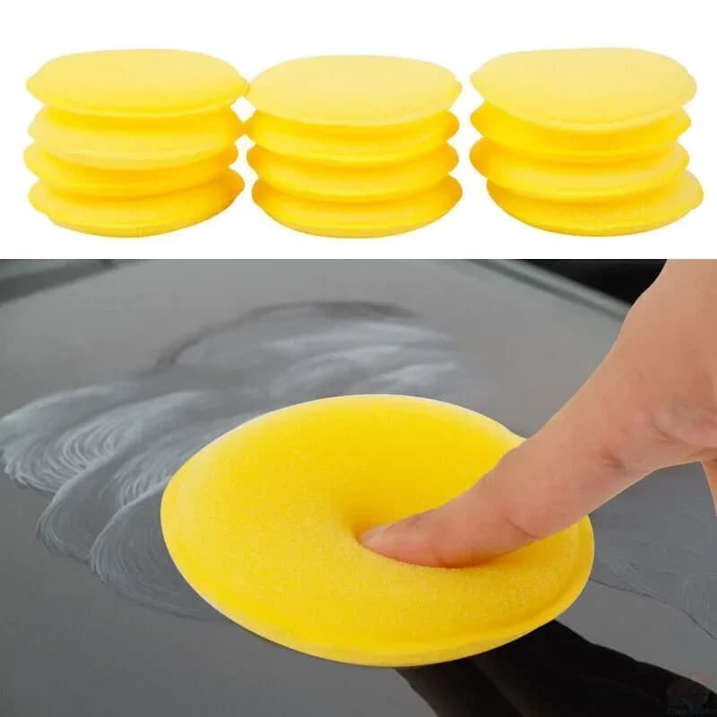 12-36 pezzi tampone per lucidatura rotondo per auto spugna per ceretta spugna per schiuma per auto applicatore di cera strumento per dettagli auto accessori per la pulizia automatica
