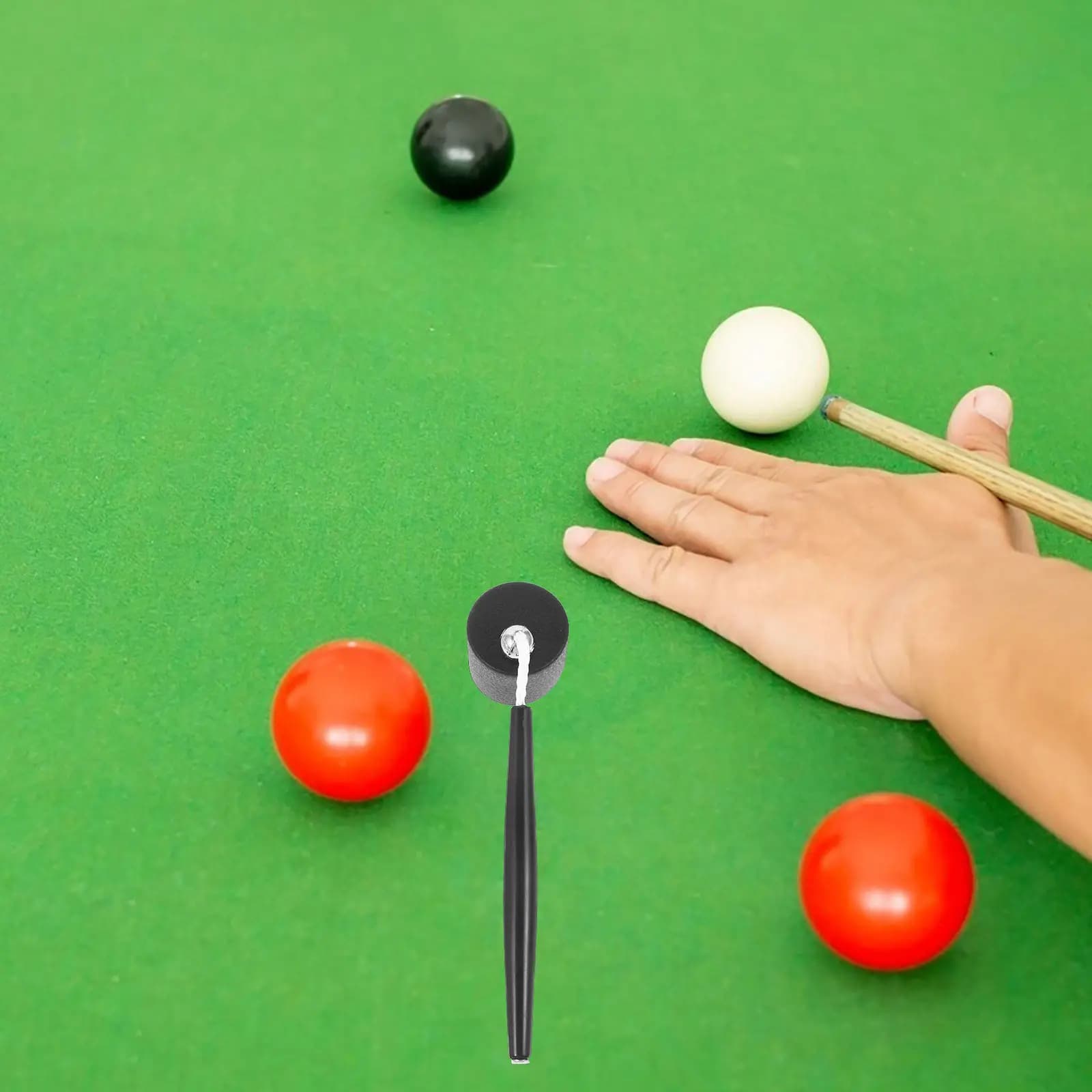 Porta Gesso Ergonomico in Metallo per Stecche da Biliardo e Snooker, Impugnatura Antiscivolo Regolabile, Stile Cappello di Cioccolato