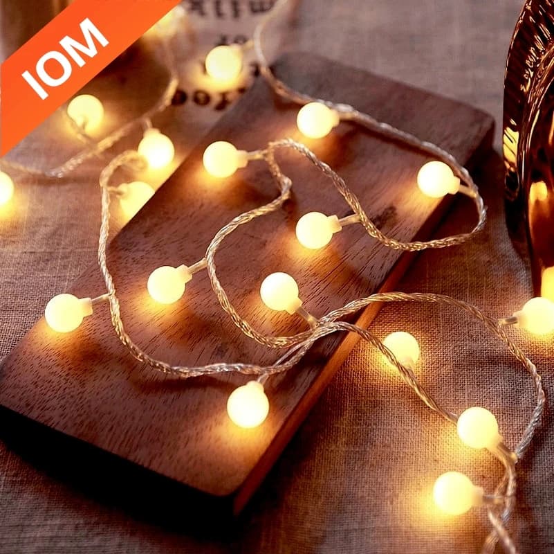 10M USB/Battery Power Ball LED String Lights Garland Lights Outdoor Lamp Wedding Garden Lights Christmas Decoration