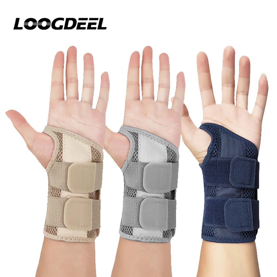 LOOGDEEL 1 pz tutore per polso tunnel carpale fascia per compressione polso per artrite tendinite tutore di supporto per polso regolabile