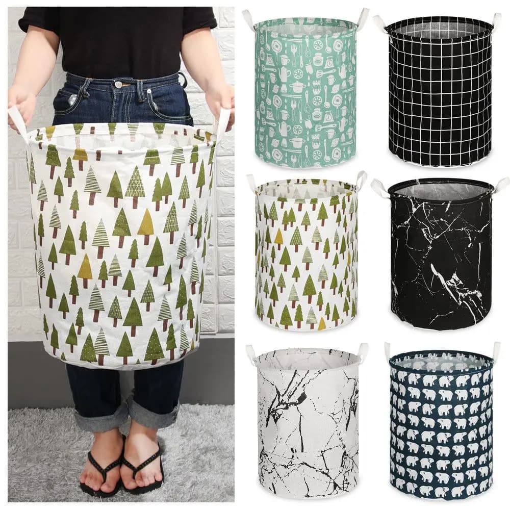 Bucket for various items for large house with modern design, bag for dirty clothes, basket holders, basket for linen