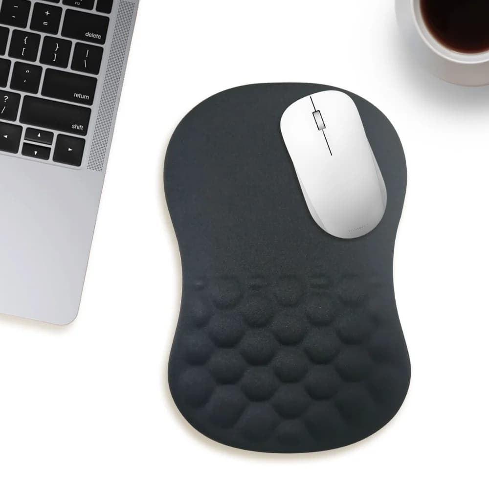 Ergonomic mouse pad with wrist support - High elasticity anti-slip memory foam, comfortable and durable pad for PC/laptop, home and office