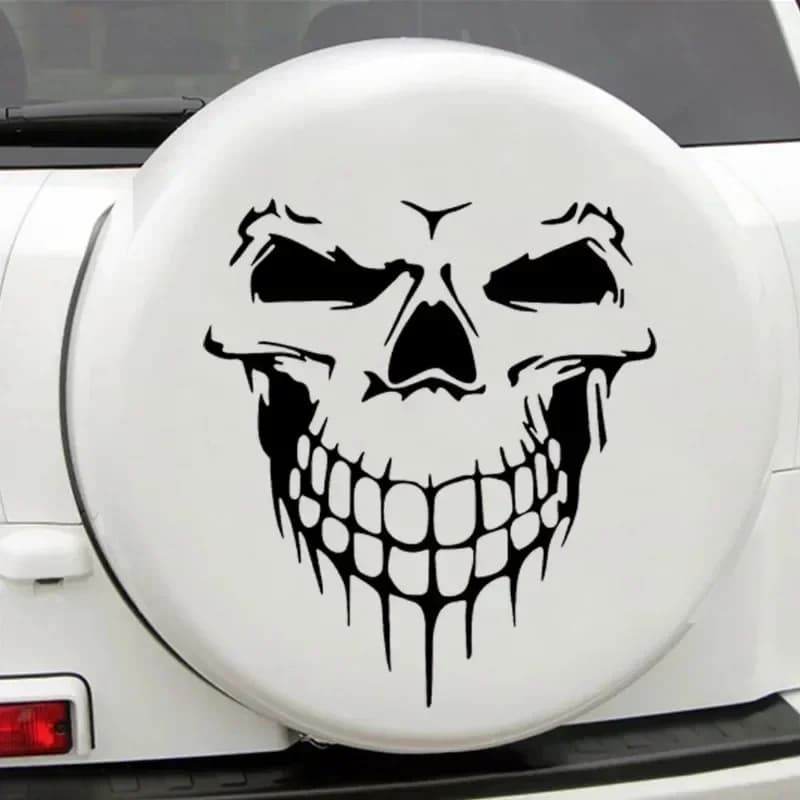 Large Size 59X53 CM Skull Head Car Stickers & Decals Reflective Vinyl Car Styling Car hood Motor Door Window Car Stickers
