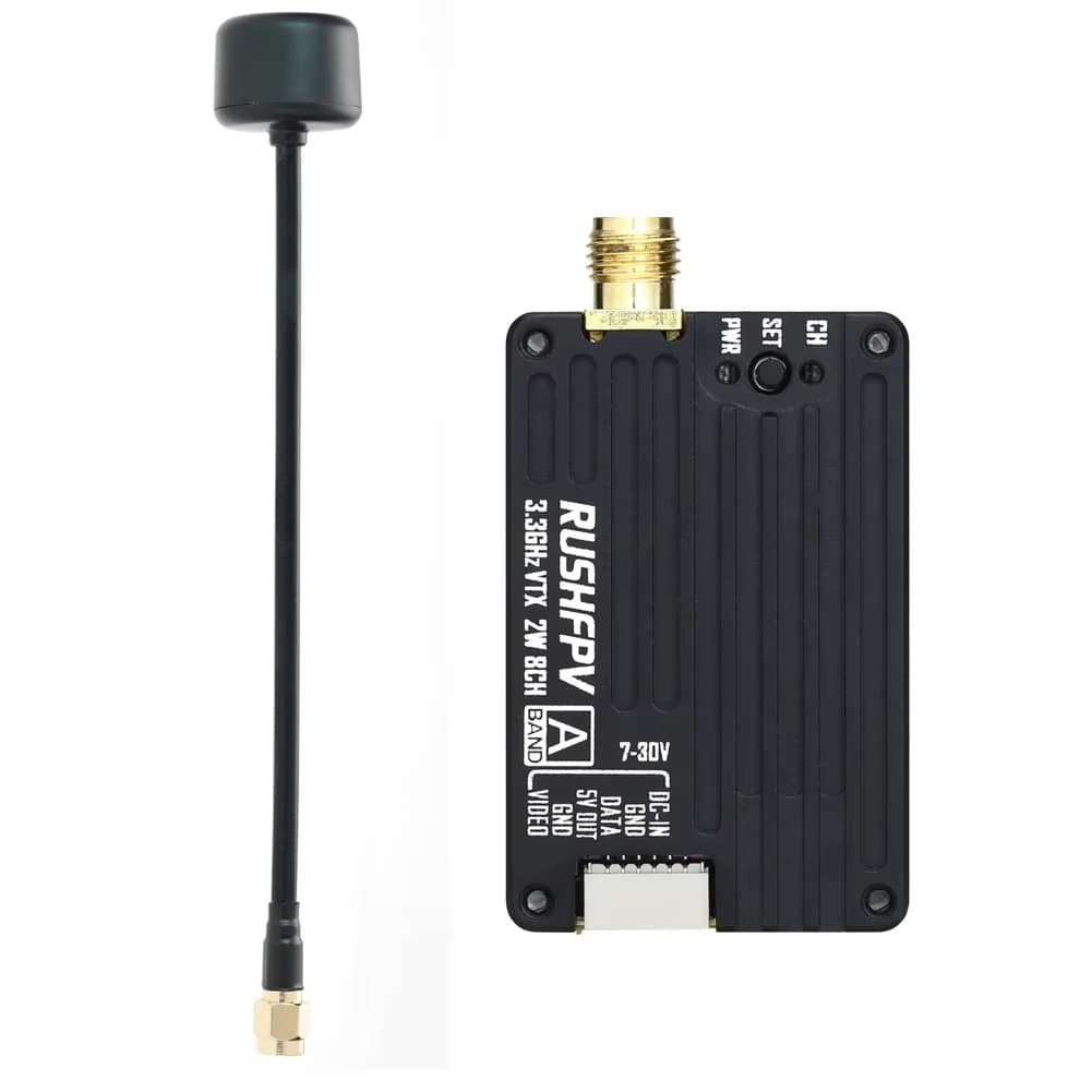 RUSHFPV 3.3G 2W VTX Transmitter FPV Transmitter Receiver DVR Module with RC Long Rang Racer FPV Drone
