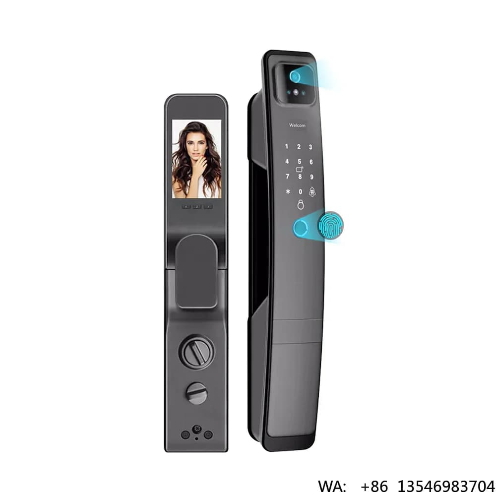 Home Security Digit Electric Handle Ble Password Ttlock Keyless Entry Inteligentes Keys Fingerprint Door Smart Locks