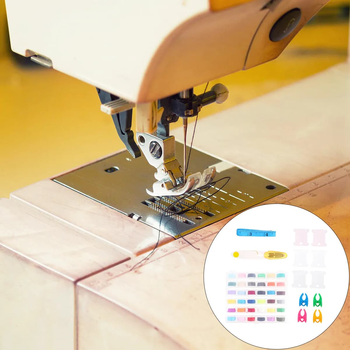 1Set Sewing Accessories Set High Quality Plastic Bobbins Stitching Tools Thread Organizer Embroidery Machine Kit