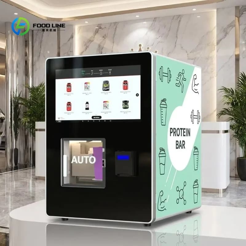 Customized Intelligent Small Protein Powder Vending Machine with High-Temp Self-Cleaning for Modern Gyms and Office Breakrooms