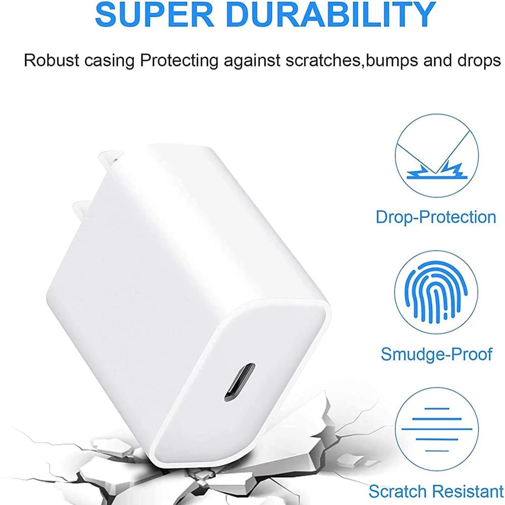 20W 35W 50W Europe Super Fast Charger, European Travel Plug Adapter, EU Adaptor Charger with PD Data Cable for the Apple Series