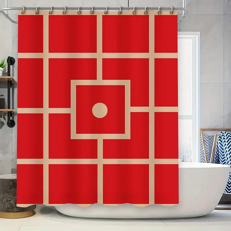 Iniziali personalizzate Tenda da doccia Rosa Lettera M Tappeto da bagno personalizzato Schermo privacy Accesso al bagno decorativo lavabile impermeabile