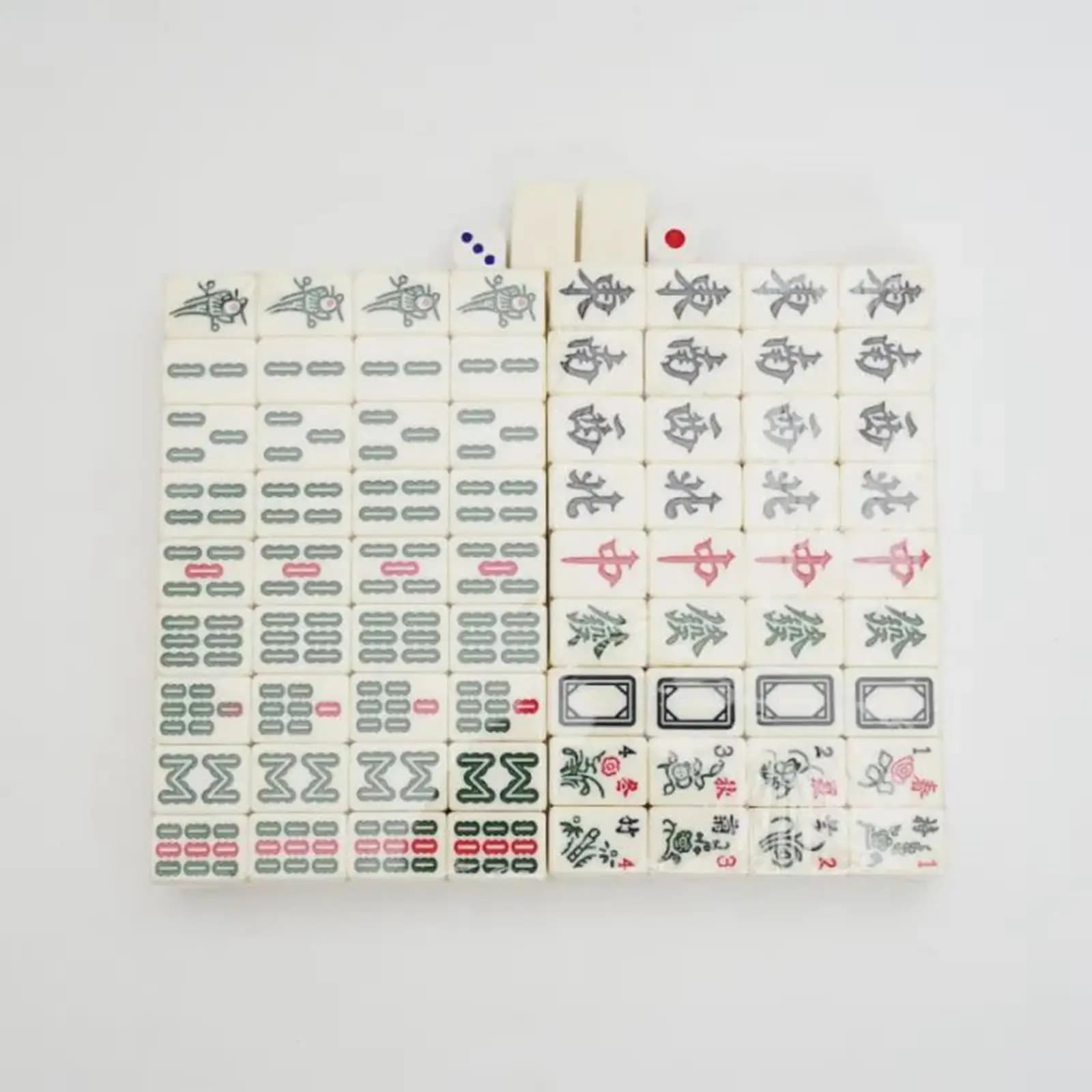 Mini Mahjong Set Activity Games Toys with Storage Box Traditional Entertainment Table Game Tiles Game for Party Home Travel