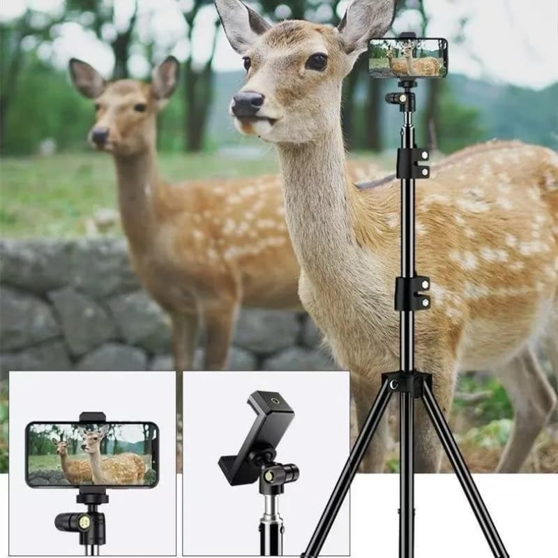 Nuovo treppiede telescopico staffa per telefono cellulare treppiede di atterraggio staffa da 2,1 M fotocamera telefono cellulare staffa dal vivo selfie stick