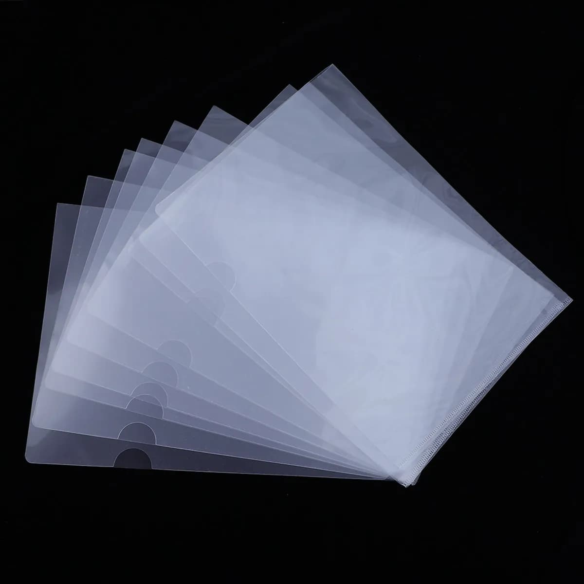 Cartella portadocumenti trasparente da 12 pezzi, cartella portadocumenti in plastica trasparente spessa, formato A4, resistente agli strappi, per ufficio e scuola