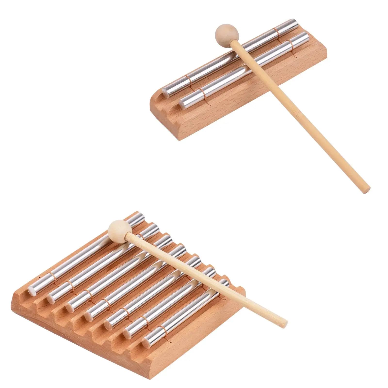 Meditation Chime Wind Chimes Tabletop Kids Educational Toy with Mallet Wooden Wind Bell for Home Meditation Office Classroom