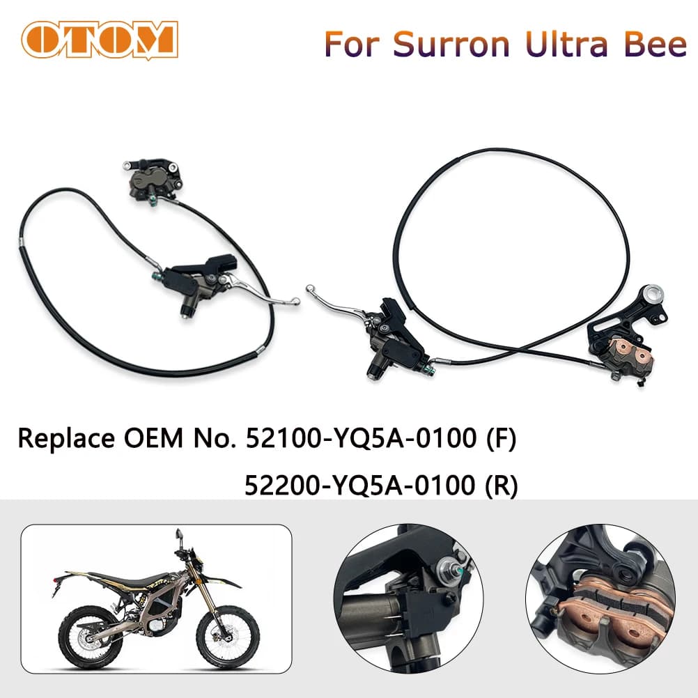 Motorcycle Front Brake Assembly For Surron Ultra Bee Rear Brake Master Cylinder Pump Caliper Assembly Electric Dirt Bike Parts