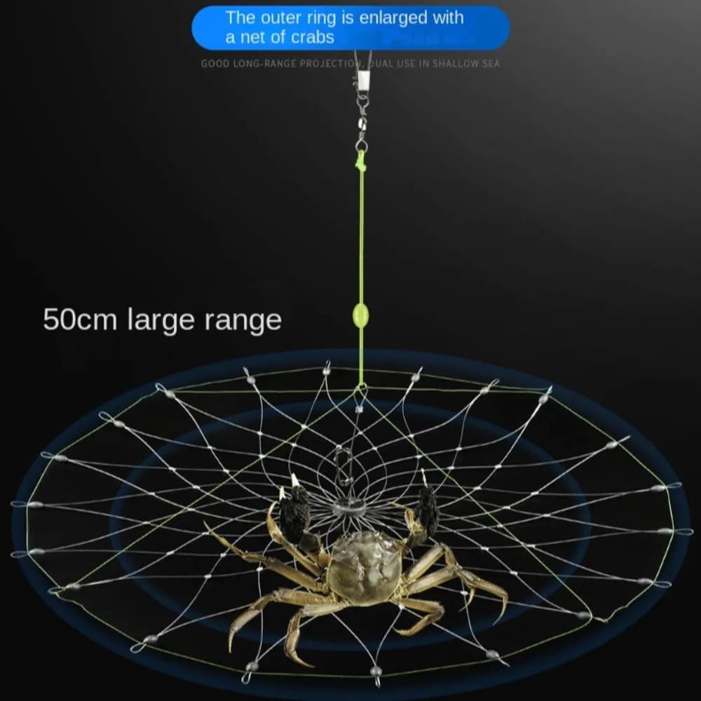 Nuovo trappola per granchi automatica design pieghevole rete da pesca gabbia filo di acciaio facile da usare gabbia per granchi supplementare pesca