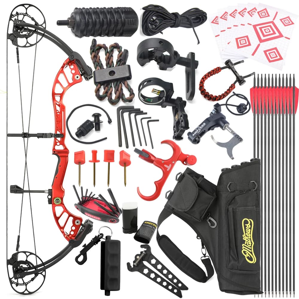 40-75 lbs Archery Compound Bow CNC Alloy 350 fps Left/Right Hand Hunting Target Competition Entertainment Shooting Bow
