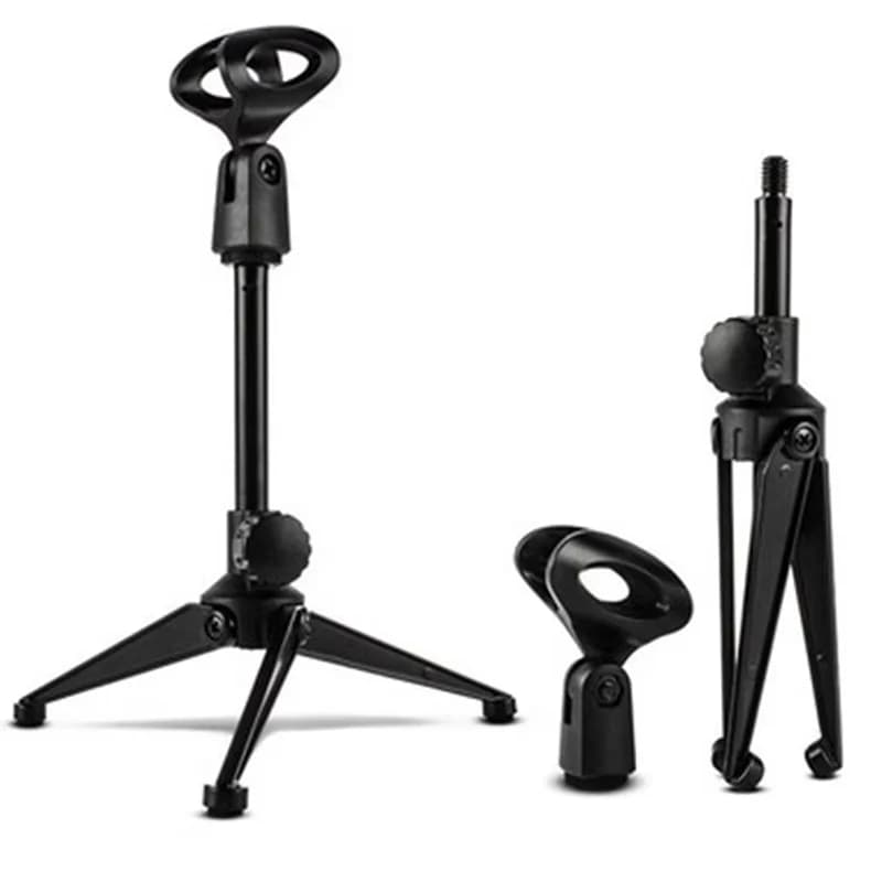 Mini Microphone Stand Desktop Adjustable Lifting and Weighting Disc Base Shockproof Network Live Broadcast Mic Stand Accessories