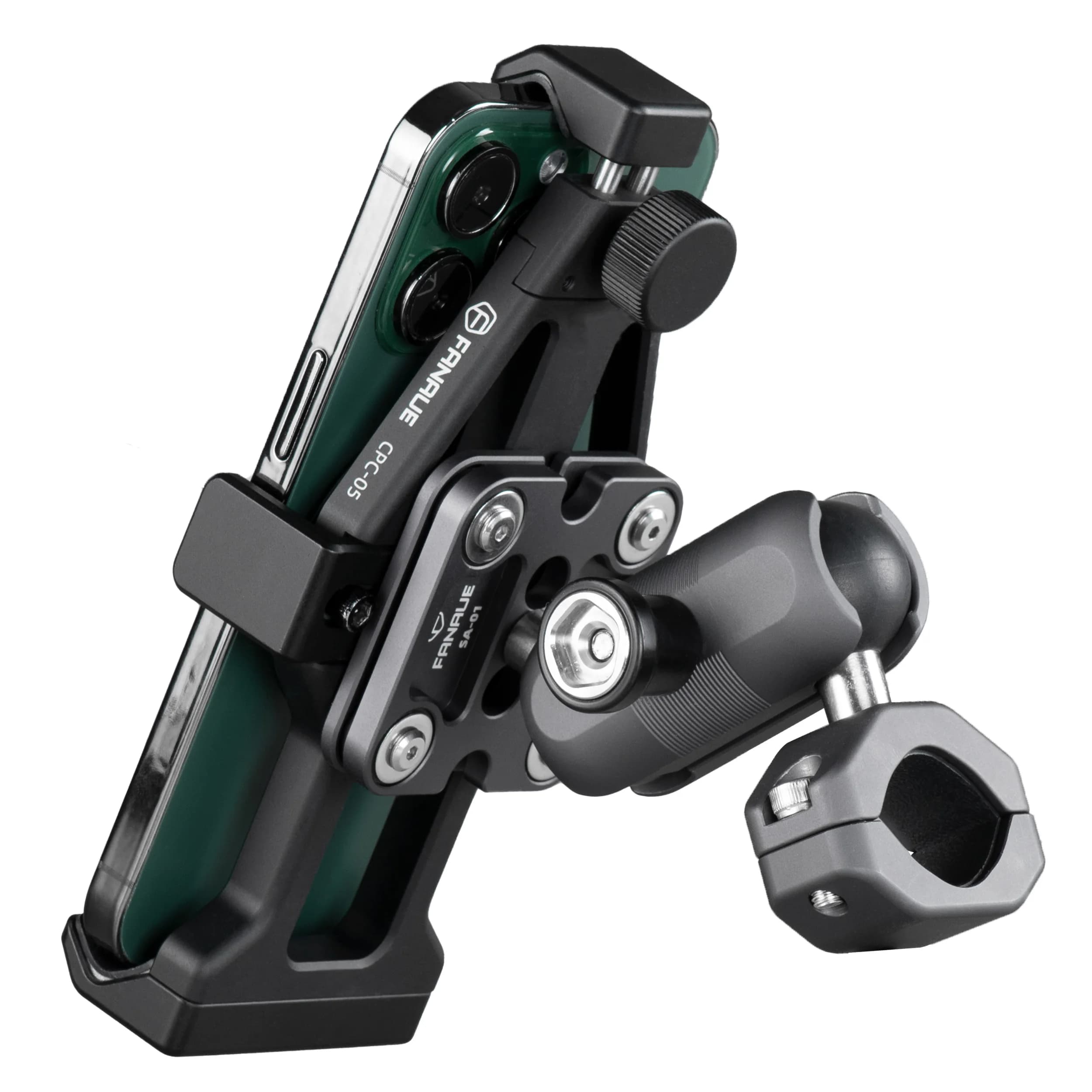 FANAUE Motorcycle Electric Vehicle Mobile Phone Holder Shock Absorption Anti-Shake Bicycle Riding Fixed Navigation Holder