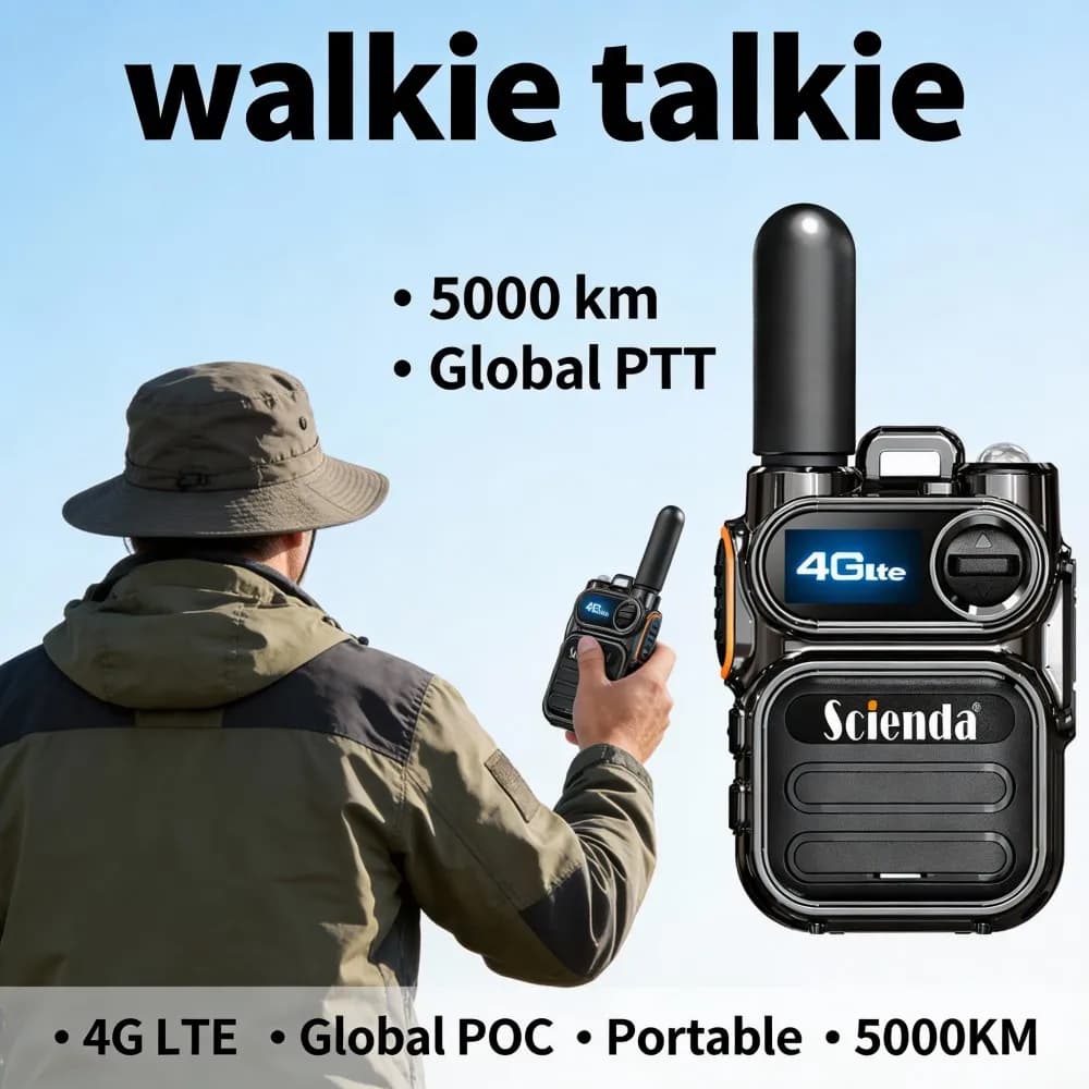 Walkie-talkie da esterno 4G di rete pubblica con bussola laser a infrarossi, cornetta di rete globale G388 citofono a lunga distanza da 5000 km