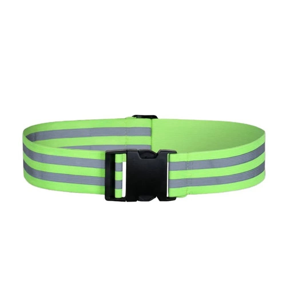 2PCS Stretchable Reflective Belt Adjustable Portable Running Reflective Gear Glow Fluorescent Yellow Running Belt