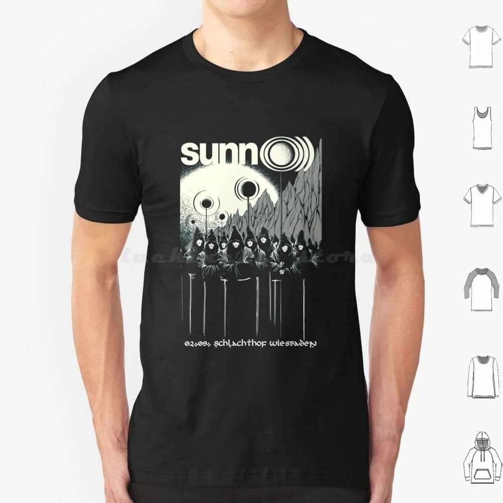 Sunn O) ) T Shirt 6xl Cotone Cool Tee Sunn O Sunn Drone Metal Boris Sunn O Band Life Metal Metal Ambient Pyroclasts Sunn