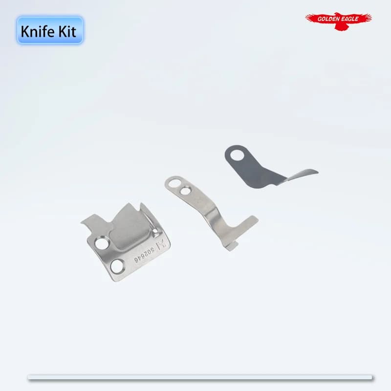 Kit coltello mobile/fisso adatto per macchine da cucire JACK A2, A2S, A3, A4, A4E, A4S Lama per taglio filo 11319002 + 11319001 + 11312003