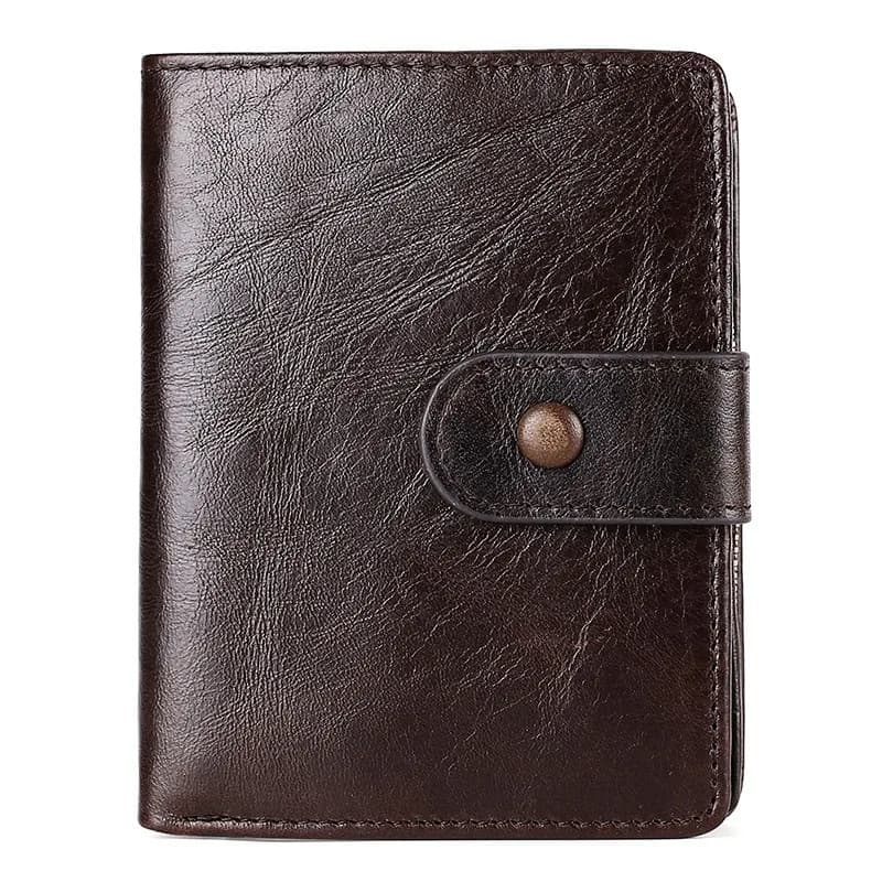 Amazon nuovo portafoglio da uomo in pelle di vendita calda cera d'olio tessuto normale pelle bovina RFID AliExpress portafoglio di fornitura transfrontaliera