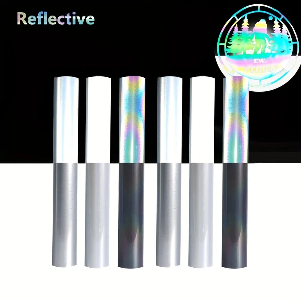 12" x 3ft Reflective HTV Vinyl, guangyintong Heat Transfer Vinyl for T Shirt, Iron On Vinyl For All Cutter Machine,
