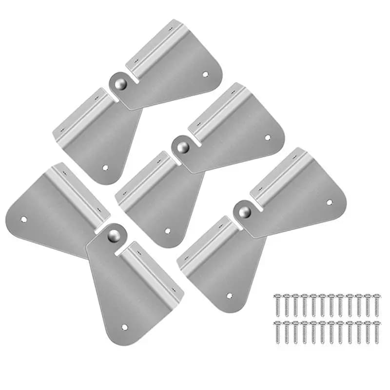 Tendenza del momento - Set di 4 Cerniere di Estensione per Grondaie in Argento, Cerniere Ribaltabili per Prolunghe di Grondaie, Installazione su Qualsiasi Dimensione di Grondaie Rettangolari o Quadrate