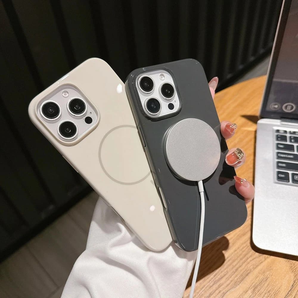 Wireless Charging Compatible Phone Case For iPhone 17 Pro Max 15 12 14 13 16 11 Pro Max Shockproof Silicone Protective Cover