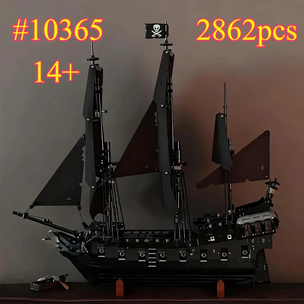 Set di blocchi da costruzione Captain Pirate Ship 10365 adatti per regali di compleanno, compatibili con le particelle Legoed, 2862 pezzi