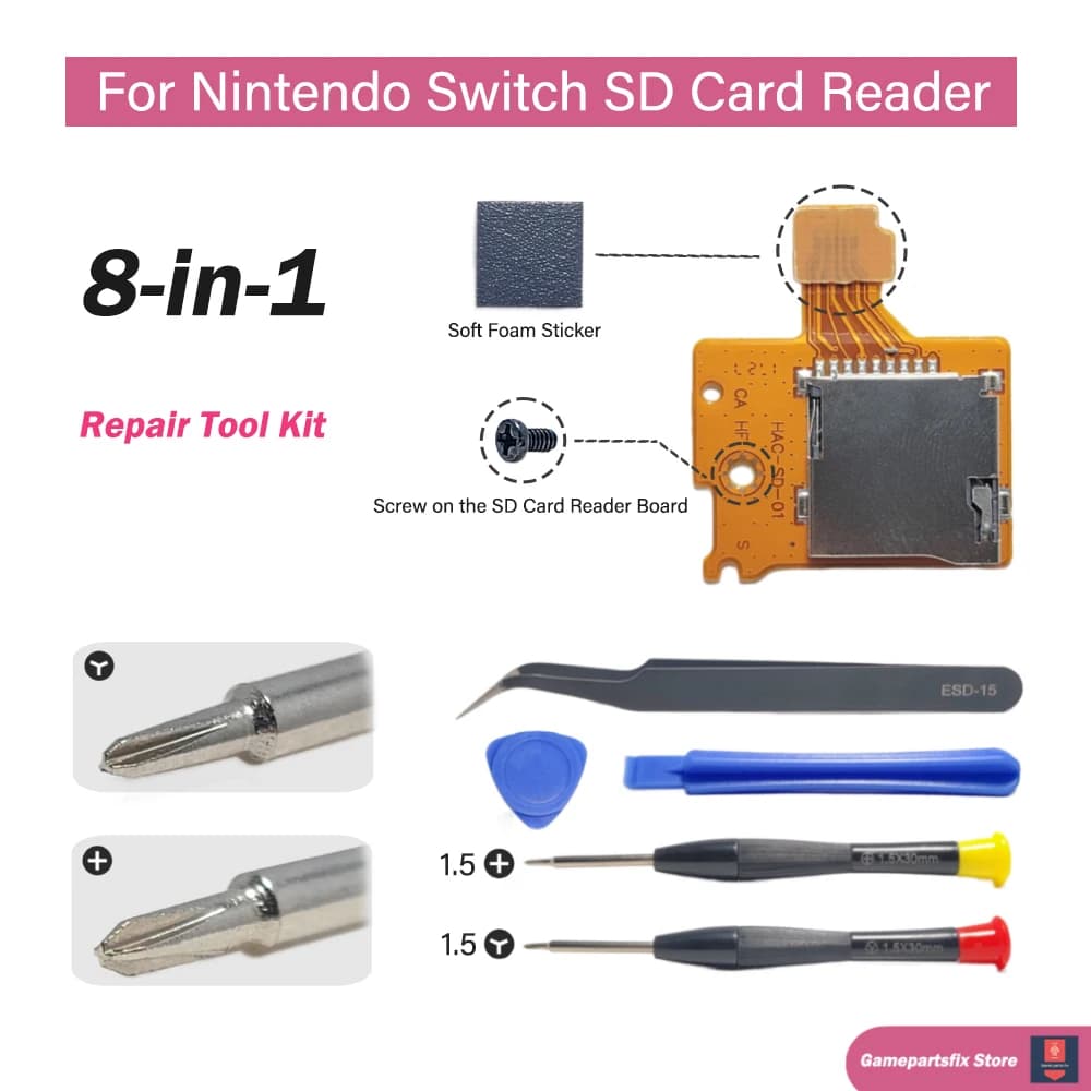 1/2/5 Set per Nintendo Switch Console di gioco Parti di ricambio Lettore di schede SD Memoria SD Micro slot per schede Presa Scheda SD TF