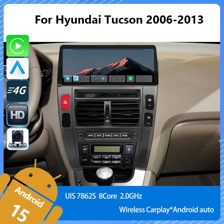 COHO Per Hyundai Tucson 2006-2013 12.3 1920*720 Android 15 Octa Core 2400*896 8+256G Lettore Multimediale per Auto Ricevitore Stereo Radio