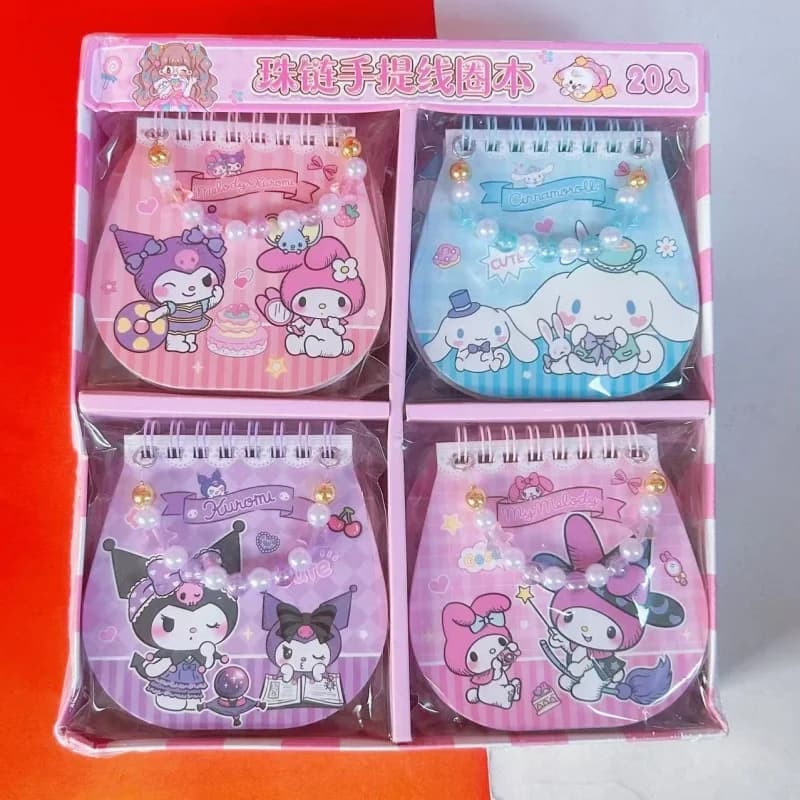 20 Pezzi/Lotto Quaderni a Spirale Sanrio Kuromi Melody Cinnamoroll, Carini e Portatili, Diario, Agenda, Cancelleria, Materiale Scolastico
