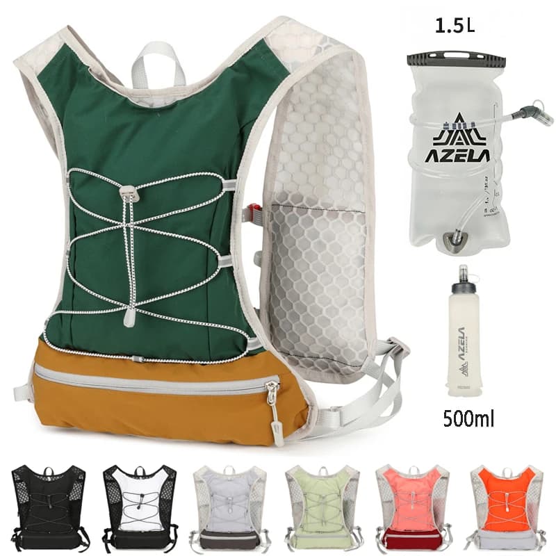 Zaino da corsa ultraleggero Gilet idratante Running Trail Hydration Pack Maratona Running Bike Zaino Borsa 500ml 1.5L Boccetta morbida
