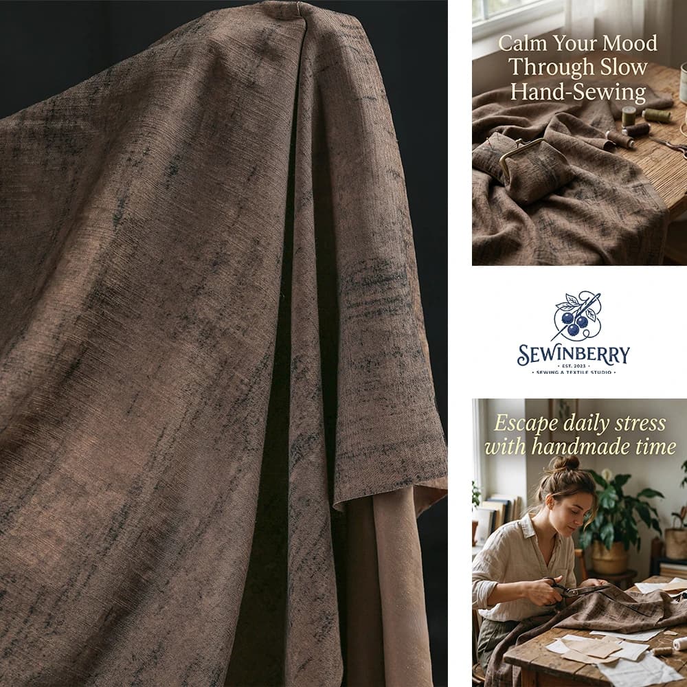 Vintage Distressed Cotton And Printed Fabric Stress‑Relief DIY Sewing Material For Garment Making Home Textile Patchwork Craft