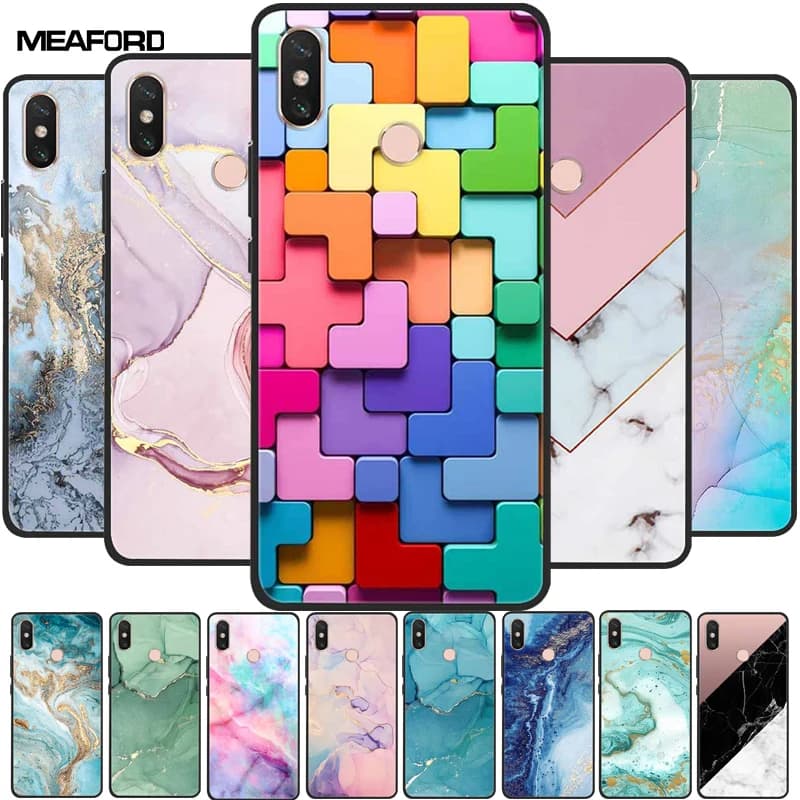 Per Xiaomi Mi Max3 Custodia Mix 2S Mix3 Marmo Morbido TPU Silicone Antiurto Coperture Del Telefono Per Xiaomi Mi Mix 3 Caso Mix2S Coque Fundas