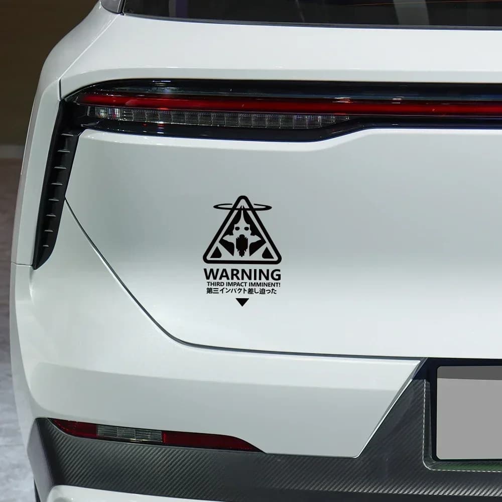 1PC Creative Rampage Warrior Warning Car Sticker, Rear Bumper Window Giass Decoration Two-Dimensional, Laptop Motorcycle Sticker