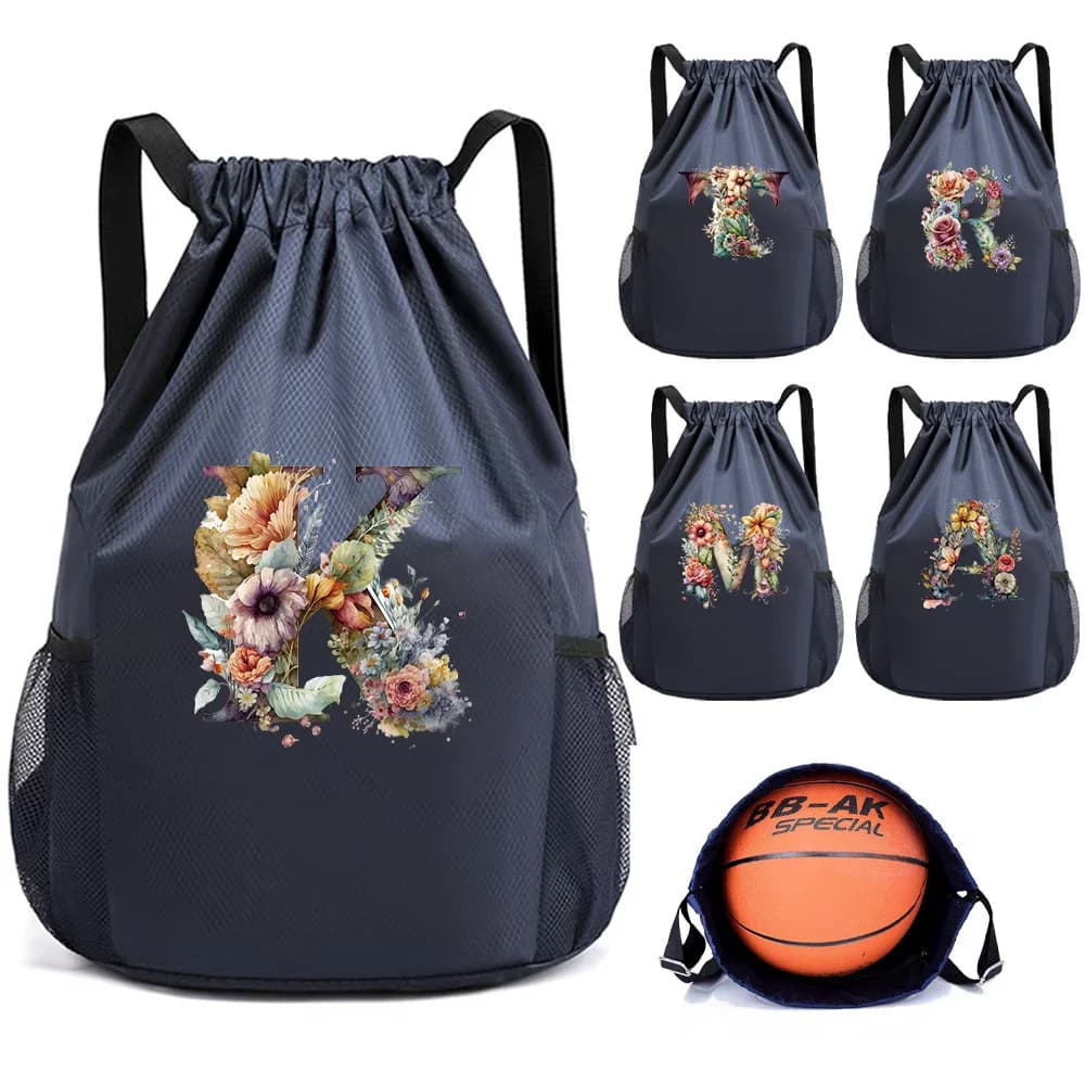 Zaino sportivo da basket, piccola borsa fitness, zaino con coulisse per uomo e donna, zaino sportivo impermeabile con cordino