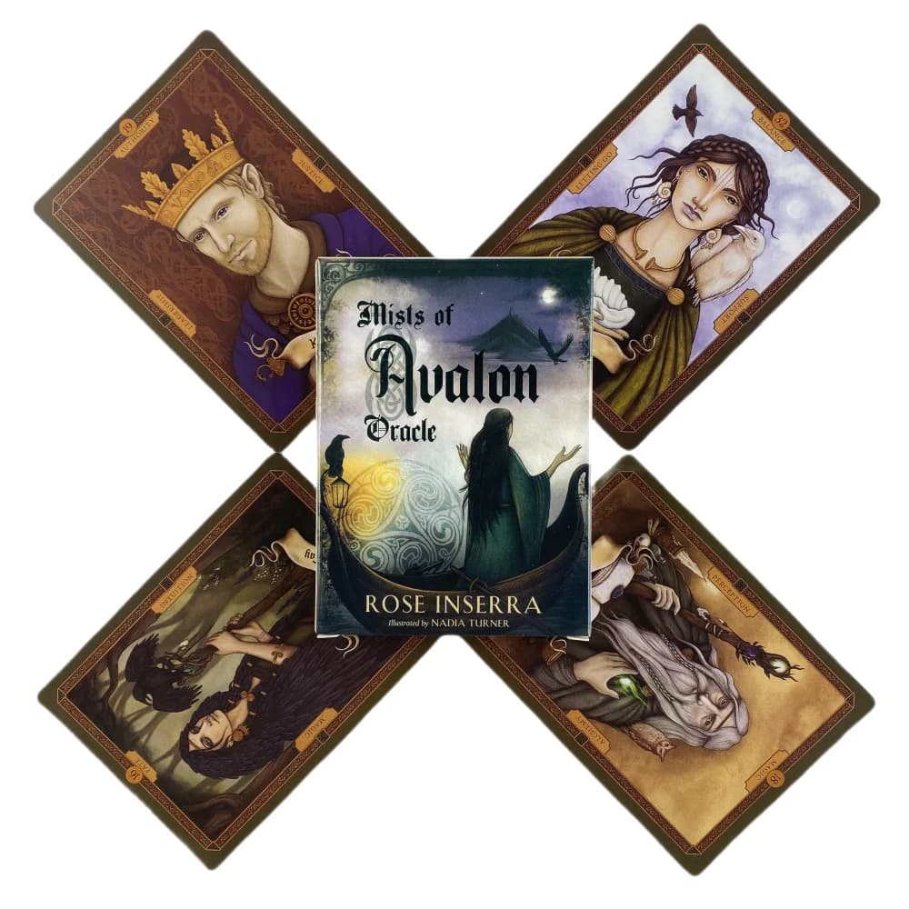 Carte Oracolo Mists of Avalon, Carte dei Tarocchi per Divinazione e Previsione del Futuro, Gioco da Tavolo per Famiglia e Tempo Libero