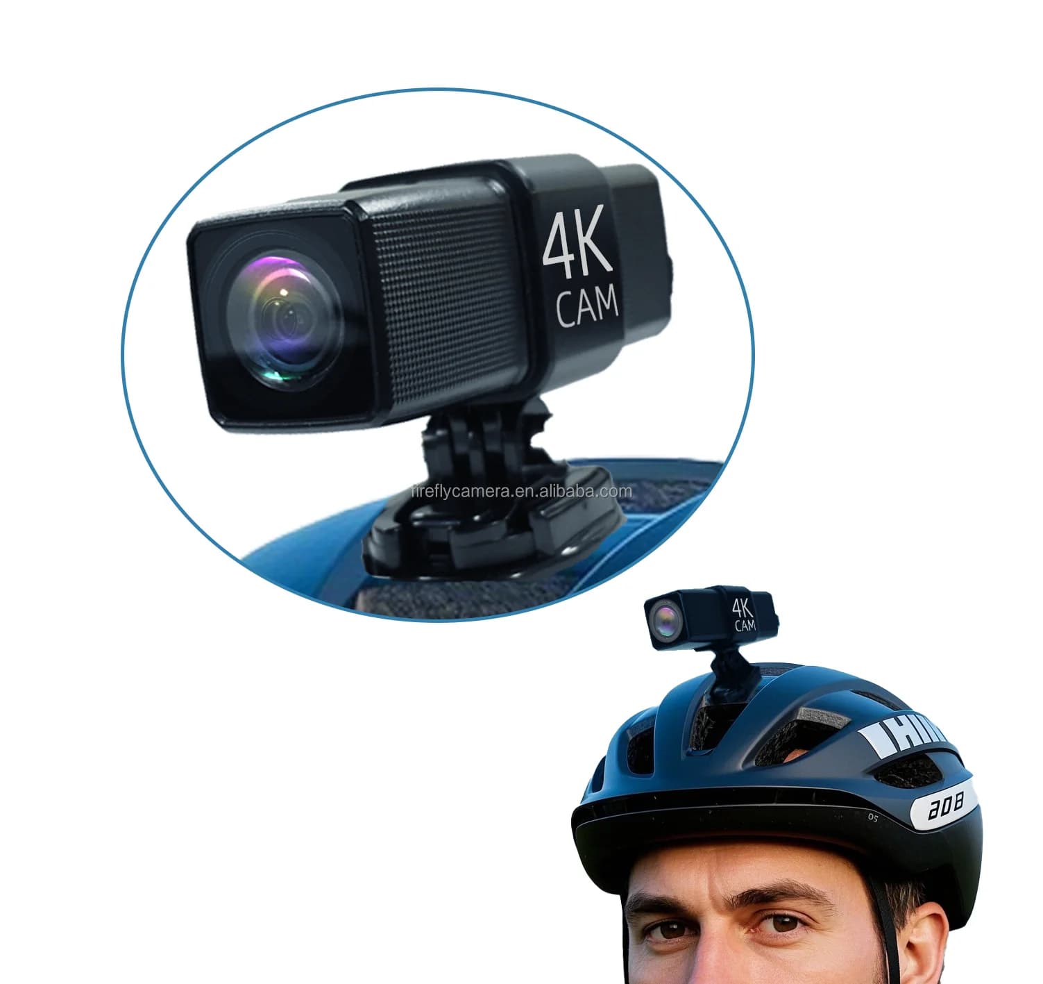 OEM Mini Helmet 30fps Video Cameras Waterproof Actioncam for Outdoor Vlogging Bike Motorcycle 150° Wide Angle Function