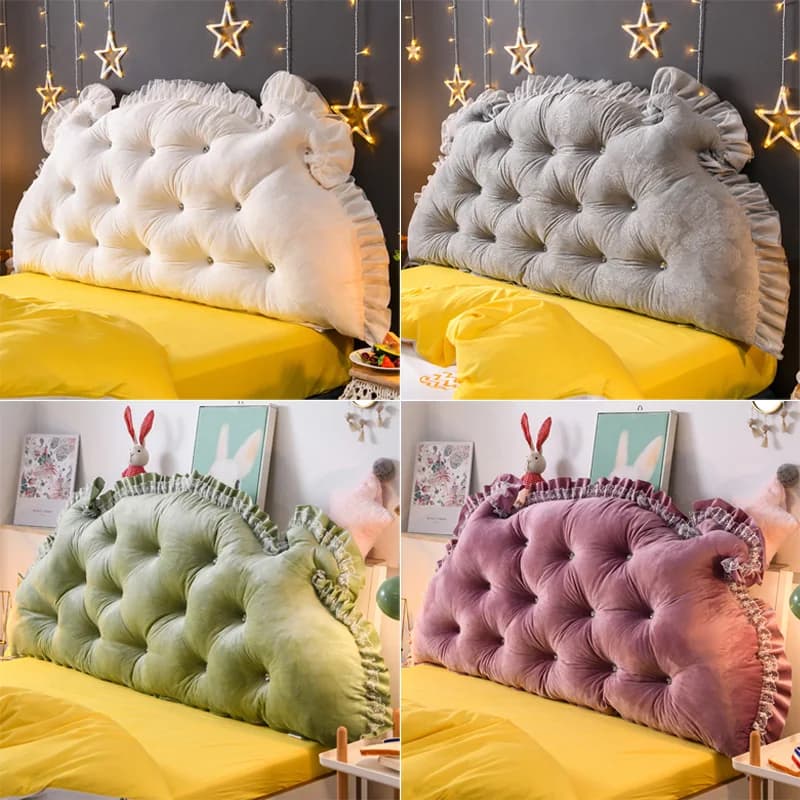 European Style Bed Head Pillow Large Backrest Bedroom Detachable Washable Semi-Circular 2 Meter Double Size Pillow Internet C...
