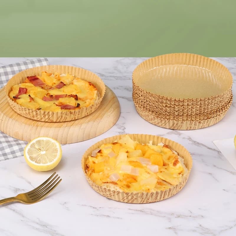 Teglie per Pizza rotonde usa e getta da 100/200 pezzi, teglia per Pizza durevole per biscotti, Focaccia e altro, teglie da forno ad alta temperatura