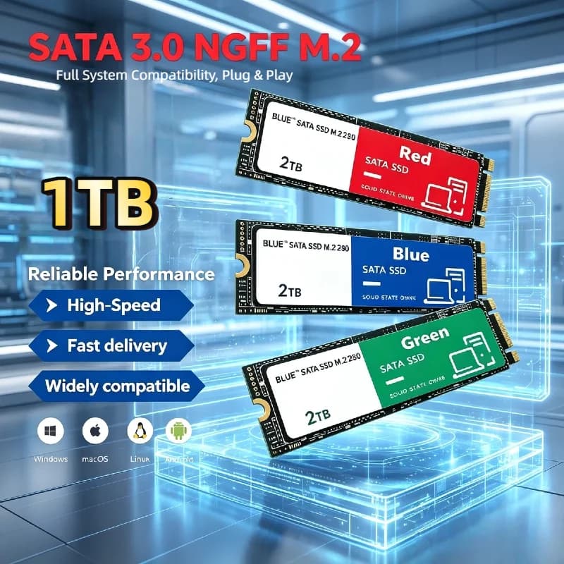 M.2 NVMe SSD 1TB 2026 New High Speed Internal Drive Solid State Hard Disk for Desktop Laptop PC Computer Upgrade Durable