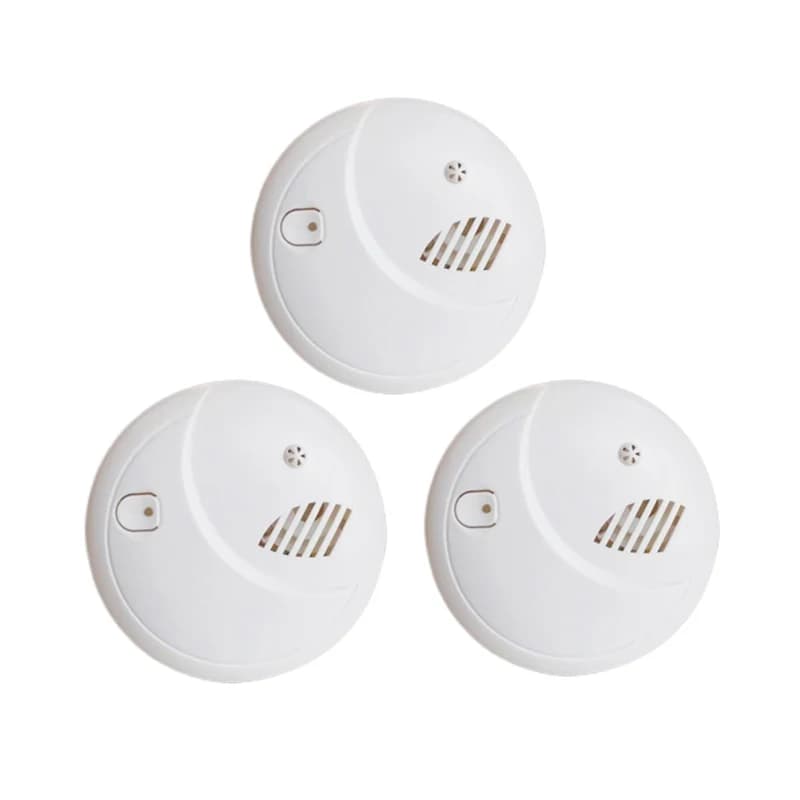 1/3 Pezzi Rilevatore Wireless di Fumo e Temperatura 433MHz EV1527, Sensore Allarme Antincendio a Batteria per la Sicurezza Domestica Intelligente