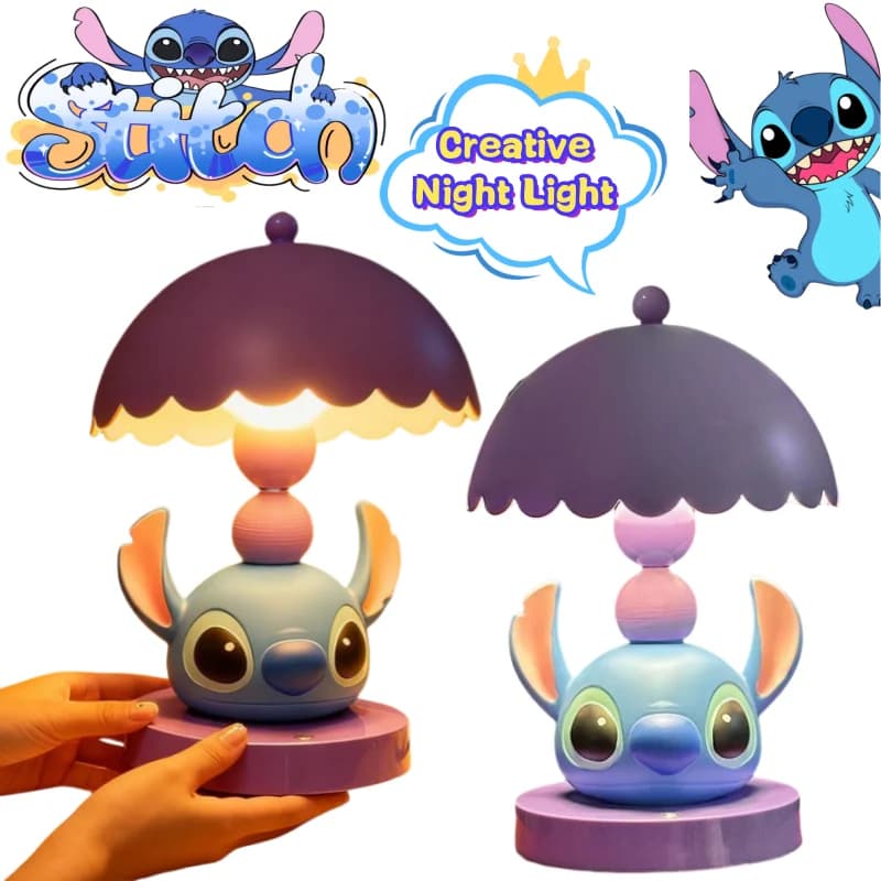 Lampada da Tavolo Bidimensionale Lilo & Stitch, Decorazione per Camera da Letto, Luce Notturna Atmosferica, Regalo di Compleanno